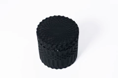 CARAMELERA RUSTICA CILINDRICA NEGRA “L” CON TAPA NEGRA - comprar online