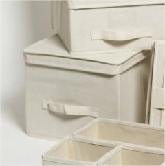 CAJA "FIKA" CON TAPA Y MANIJA "XL" LISO PLEGABLE en internet