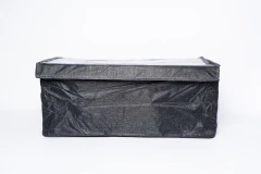 CAJA PLEGABLE TELA "MALKA" CON MANIJA Y TAPA TRANSPARENTE "L" en internet