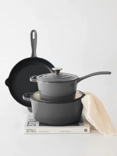 BATERIA DE COCINA FEUER 3 PIEZAS GRIS - comprar online
