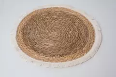 INDIVIDUAL/CENTRO DE MESA REDONDO "FIBRAS NATURALES" "XL" 38 CM - Marian - Todo Organizado