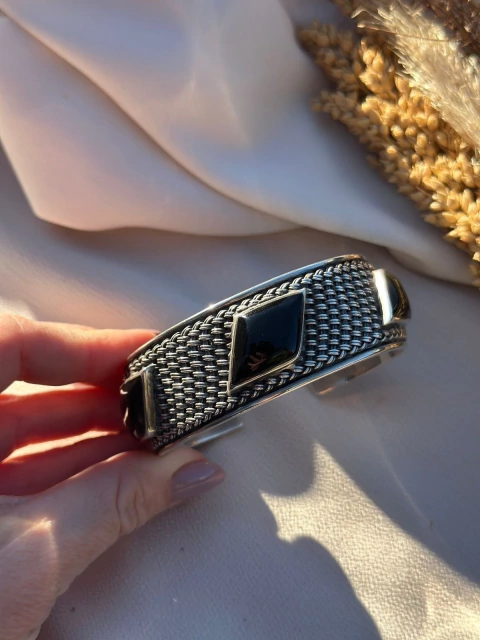 Bracelete de Ágata negra - comprar online