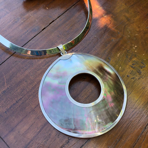 Pingente de Madrepérola com prata 925