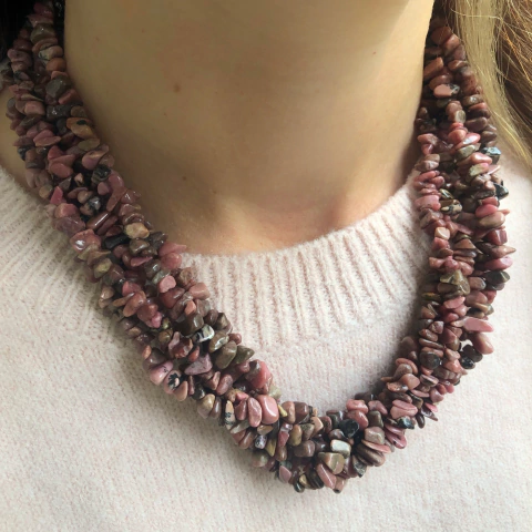 Colar de Rodonita