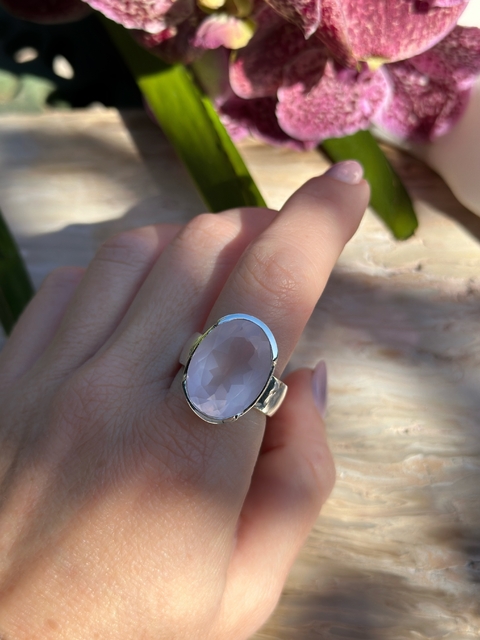 Anel Quartzo Rosa