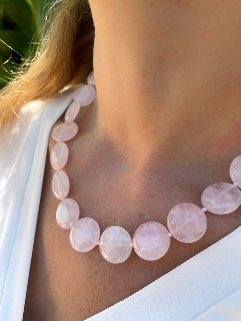 Colar de Quartzo Rosa - comprar online