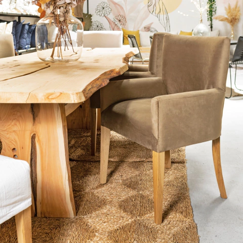 SILLA CURVA CON APOYABRAZOS