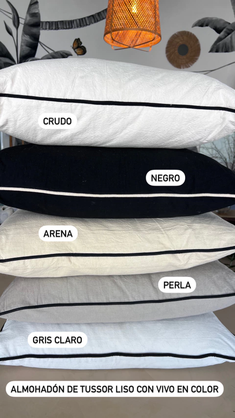 ALMOHADON TUSSOR CON VIVO