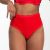 CALCINHA HOT PANTS COM CÓS FIO DUPLO VERMELHA