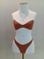 TOP INTEIRO MARROM E OFF WHITE - sunny biquinis