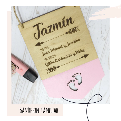 Banderín con la Info Familiar