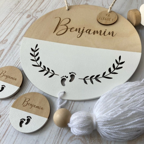 Cartel borla 25 cm diámetro - Carteles Con todas las letras