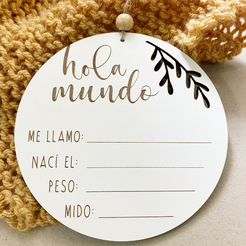 Cartel Hola Mundo