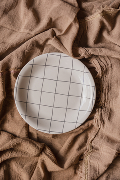 Plato de postre diseño línea finita