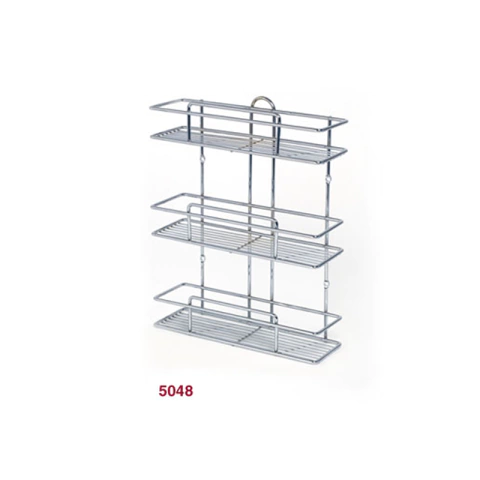 Canasto de puerta triple estante Cromo 5048 - comprar online