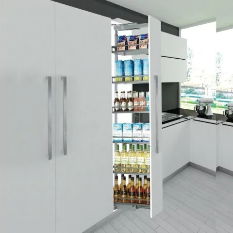 Columna Extraible Unihopper antideslizante 6 canastos Cierre suave Titanio M300 - comprar online