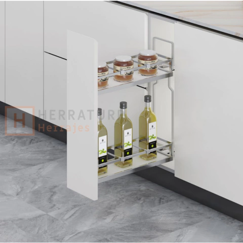 Canasto extraible Eurohard M150 - Cromado cierre suave - EHCNCEBMAP150C