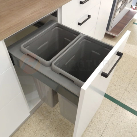 Cubos para residuos doble 54 litros modulo 450mm (SIN GUIAS) - comprar online