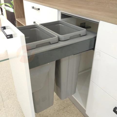 Cubos para residuos doble 36 litros modulo 400mm (SIN GUIAS) - comprar online