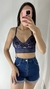 TOP ENCAJE LOGAN AZUL - comprar online
