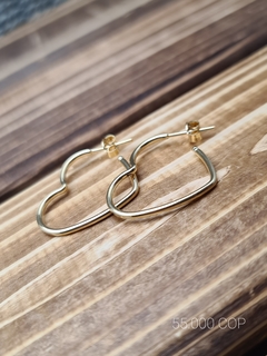 candongas en oro laminado