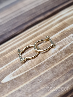 CANDONGA LISA MINI EN ORO LAMINADO AMERICANO
