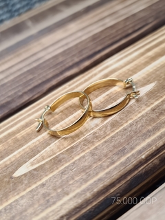 CANDONGA SEMI GRUESA MEDIANA EN ORO LAMINADO AMERICANO