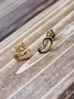 TOPO CORAZÓN EN ORO LAMINADO AMERICANO