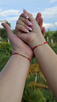 PULSERAS DE PROTECCIÓN CON BALINES DE ORO LAMINADO 18K