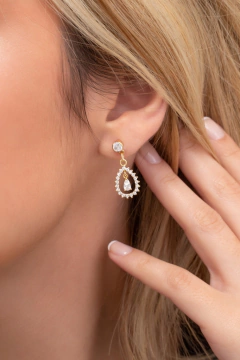 aretes oro laminado 18k 