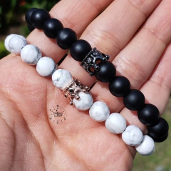 PULSERA PIEDRA / ACERO PAREJA X2