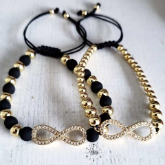 PULSERAS EN PAREJA INFINITO ACERO INOXIDABLE & NEOPRENO