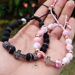 PULSERAS EN PAREJA CRUZ