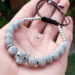 PULSERA LEOPARDO CON BOLA DE FUEGO