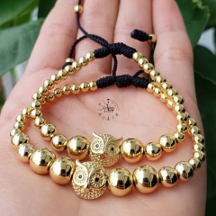 PULSERAS PARA PAREJAS BUHOS