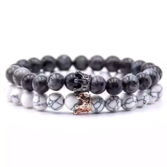 Pulseras para Parejas Piedras Naturales KING & QUEEN