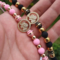 PULSERAS PARA PAREJAS NEOPRENO / ACERO INOXIDABLE ELEFANTE