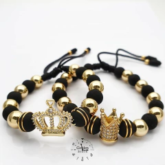 PULSERAS EN PAREJA ACERO INOXIDABLE & NEOPRENO KING & QUEEN