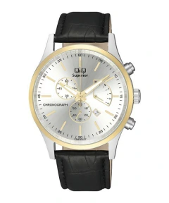 Reloj Q&Q C24A-011PY Hombre Correa Cuero Sintético Negra