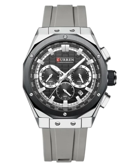 Reloj Curren 8464 Multifuncional, Deportivo, Esfera Luminosa y Correa de Silicona - comprar online