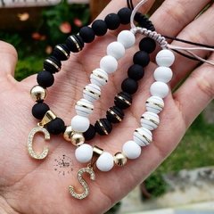 Pulsera con Iniciales de Letras Oro laminado 18k