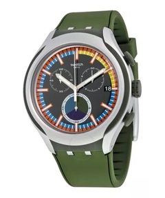 Reloj Swatch Irony Xlite Moss Cronógrafo YYS4009: Un Clásico en Verde y Negro