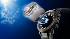 Imagen de Reloj EDIFICE SOSPENSIONE ECB-2000HR-1A | Edición Honda Racing con Bluetooth y Tough Solar