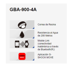 Reloj G Shock G-SQUAD GBA-900-4ADR - tienda online