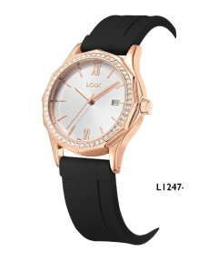 RELOJ LOIX L1247 NEGRO CON ORO ROSA