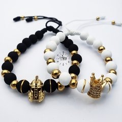 Pulseras para pareja Neopreno / Acero