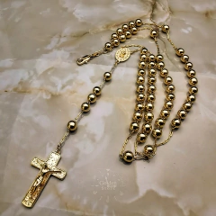 Rosario en oro laminado 18k