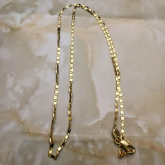 Cadena Escalera Plana en Oro laminado 18k