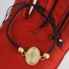 PULSERA CON DIJE DE LA VIRGEN MILAGROSA DE ORO LAMINADO 18K - comprar online