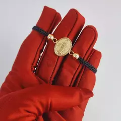 PULSERA CON DIJE DE LA VIRGEN MILAGROSA DE ORO LAMINADO 18K